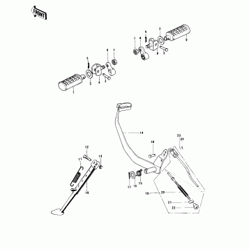 FOOTRESTS/STAND/BRAKE/PEDAL