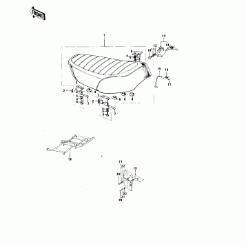 SEAT/CHAIN COVER ('74-'75 F7-C/F6-D)