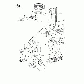 CRANKSHAFT/PISTON/ROTARY VALVE
