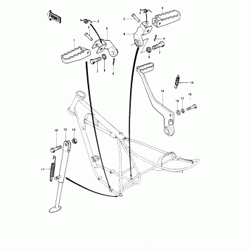 FOOTRESTS/STAND/BRAKE PEDAL