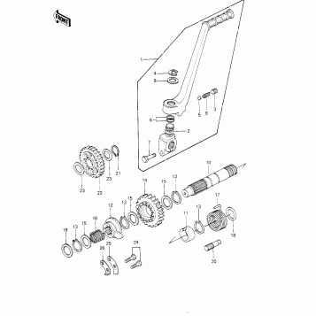 KICKSTARTER MECHANISM ('80 A1)