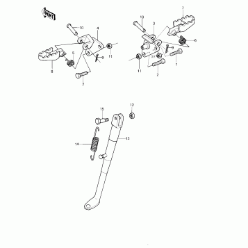 FOOTRESTS/STAND ('80 A1)