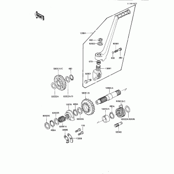 KICKSTARTER MECHANISM ('81-'82 A2/A3)