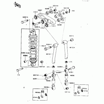 REAR SUSPENSION/SHOCK ABSORBER ('81-'82