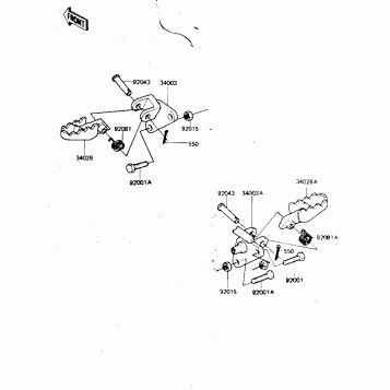 FOOTRESTS ('81-'82 A2/A3)