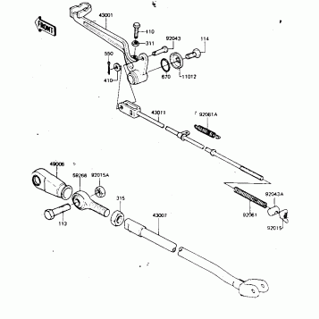 BRAKE PEDAL/TORQUE LINK ('81-'82 A2/A3)