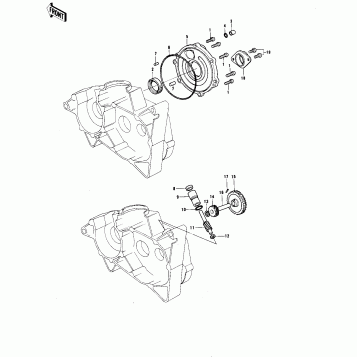 ROTARY VALVE COVER/TACH. DRIVE