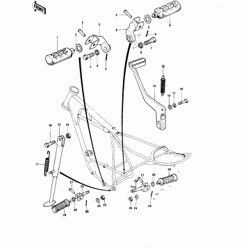 FOOTRESTS/STAND/BRAKE PEDAL