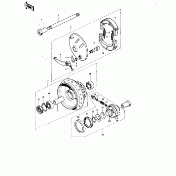 FRONT HUB/BRAKE