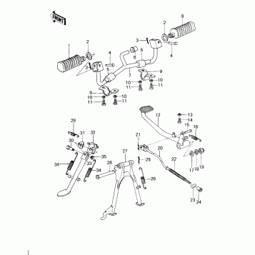 FOOTRESTS/STANDS/BRAKE PEDAL