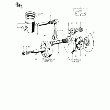 CRANKSHAFT/PISTON/ROTARY VALVE (F8)