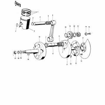 CRANKSHAFT/PISTON/ROTARY VALVE (F8-A)