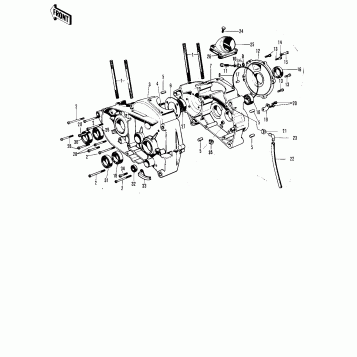 CRANKCASE ('71-'72 F8/F8-A)