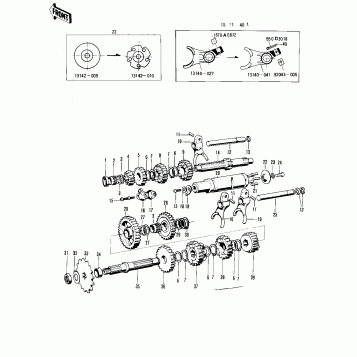 TRANSMISSION/CHANGE DRUM ('71-'72 F8/F8-
