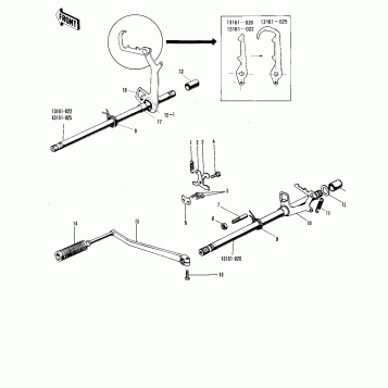 GEAR CHANGE MECHANISM ('71-'72 F8/F8-A)