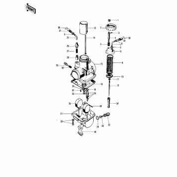 CARBURETOR ('71-'72 F8/F8-A)