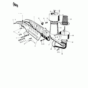 AIR CLEANER/MUFFLER ('71-'72 F8/F8-A)