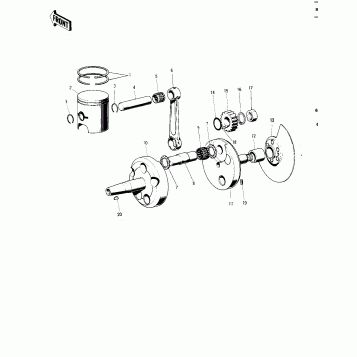 CRANKSHAFT/PISTON/ROTARY VALVE