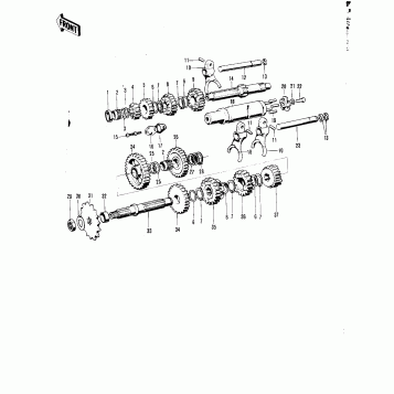 TRANSMISSION/CHANGE DRUM ('71 F81M)