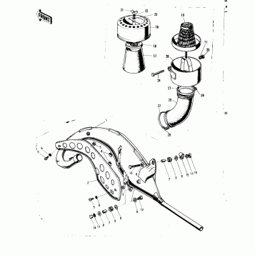 AIR CLEANER/MUFFLER ('71 F81M)