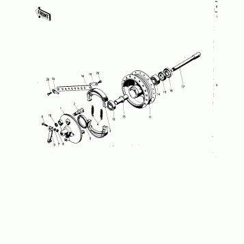 FRONT HUB/BRAKE ('71 F81M)