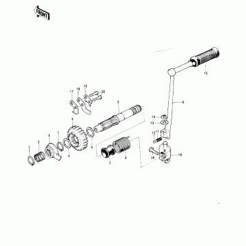 KICKSTARTER MECHANISM ('73-'75 F11/F11-A