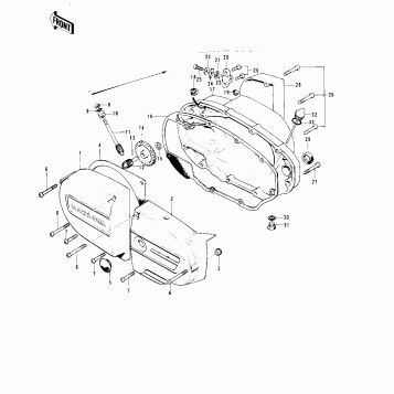 ENGINE COVERS ('73-'75 F11/F11-A/F11-B)