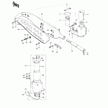 AIR CLEANER/MUFFLER ('73-'75 F11/F11-A/F