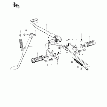 FOOTRESTS/STAND/BRAKE PEDAL