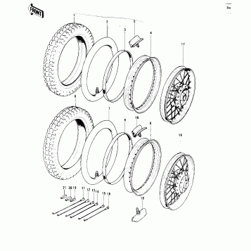 WHEELS/TIRES ('73-'75 F11/F11-A/F11-B)