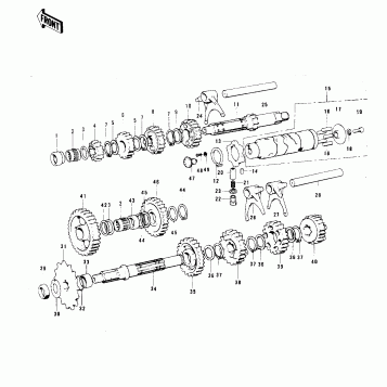 TRANSMISSION/CHANGE DRUM ('73 F11M)