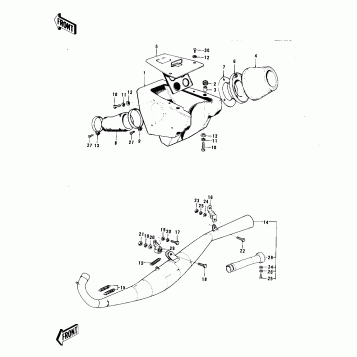 AIR CLEANER/MUFFLER ('73 F11M)