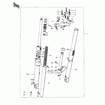 FRONT FORK ('73 F11M)