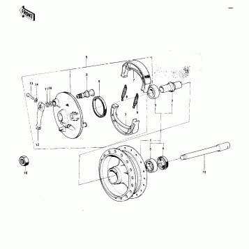 FRONT HUB/BRAKE ('73 F11M)