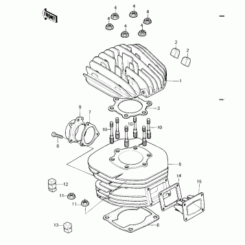 CYLINDER HEAD/CYLINDER/REED VALVE