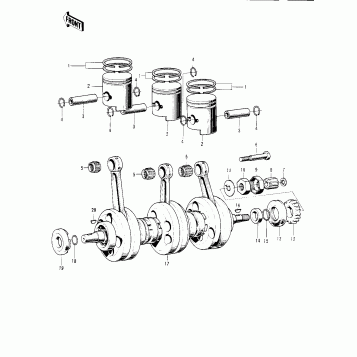 CRANKSHAFT/PISTONS