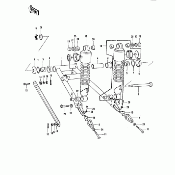 SWING ARM/SHOCK ABSORBERS (S1-B/C,KH250-