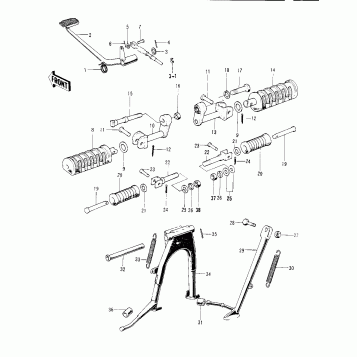 FOOTRESTS/STANDS/BRAKE PEDAL