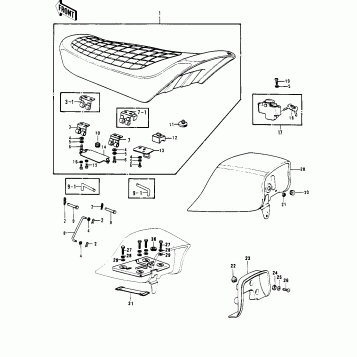 SEAT/SEAT COVER (S1-B/C,KH250-A5)