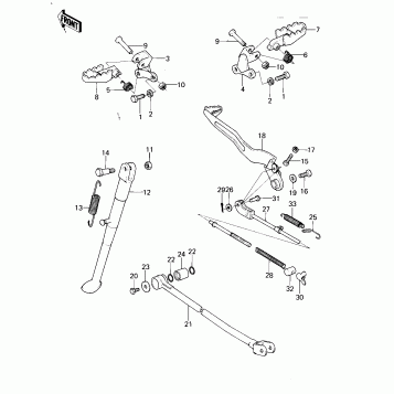 FOOTRESTS/STAND/BRAKE PEDAL