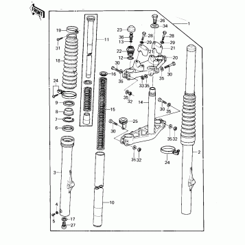 FRONT FORK (KLX250-A1)