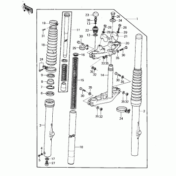 FRONT FORK (KLX250-A2)