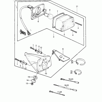 TAILLIGHT (KLX250-A2) (OPTIONAL FOR KLX2