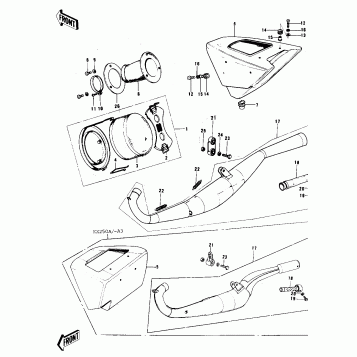 AIR CLEANER/MUFFLER (74-76)