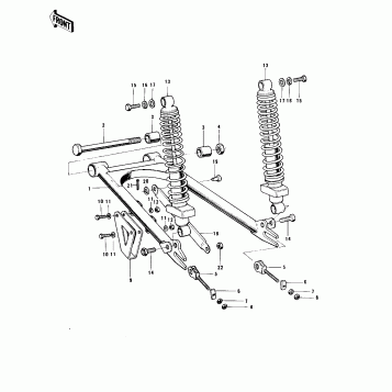 SWING ARM/SHOCK ABSORBERS (KX250)