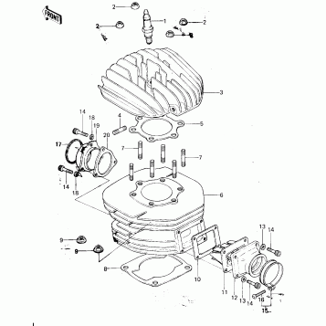 CYLINDER HEAD/CYLINDER/REED VALVE (78-79