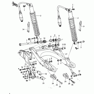 SWING ARM/SHOCK ABSORBERS (78-79)