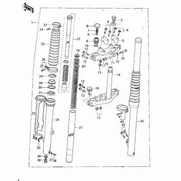 FRONT FORK (KX250-A5) (78-79)
