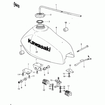 FUEL TANK (KX250-A5)