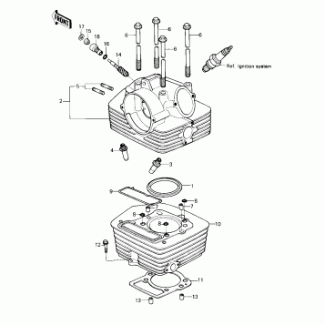 CYLINDER HEAD/CYLINDER ('80 D1)